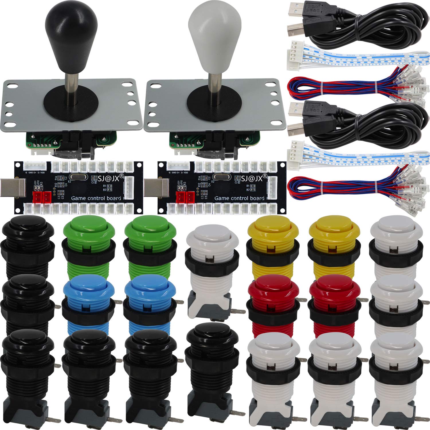 Amazon.com: SJ@JX Arcade Game 2 Player Controller DIY Kit